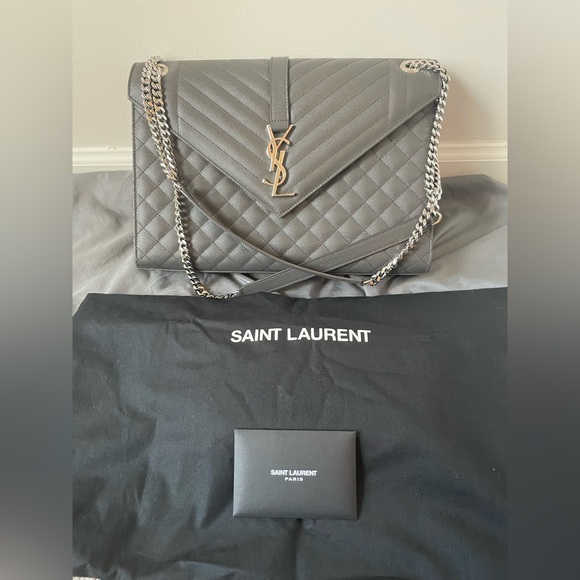 YSL Triquilt Envelope Bag in Size Large - Picture 2 of 8